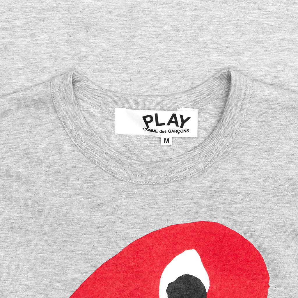 COMME DES GARCONS PLAY SIDEWAYS LOGO L/S TEE - GREY - 3