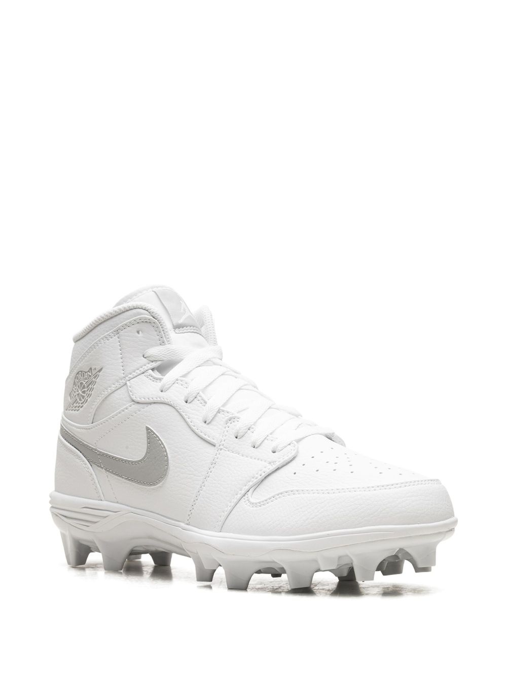 Jordan 1 Mid "White Grey Fog" cleats - 2