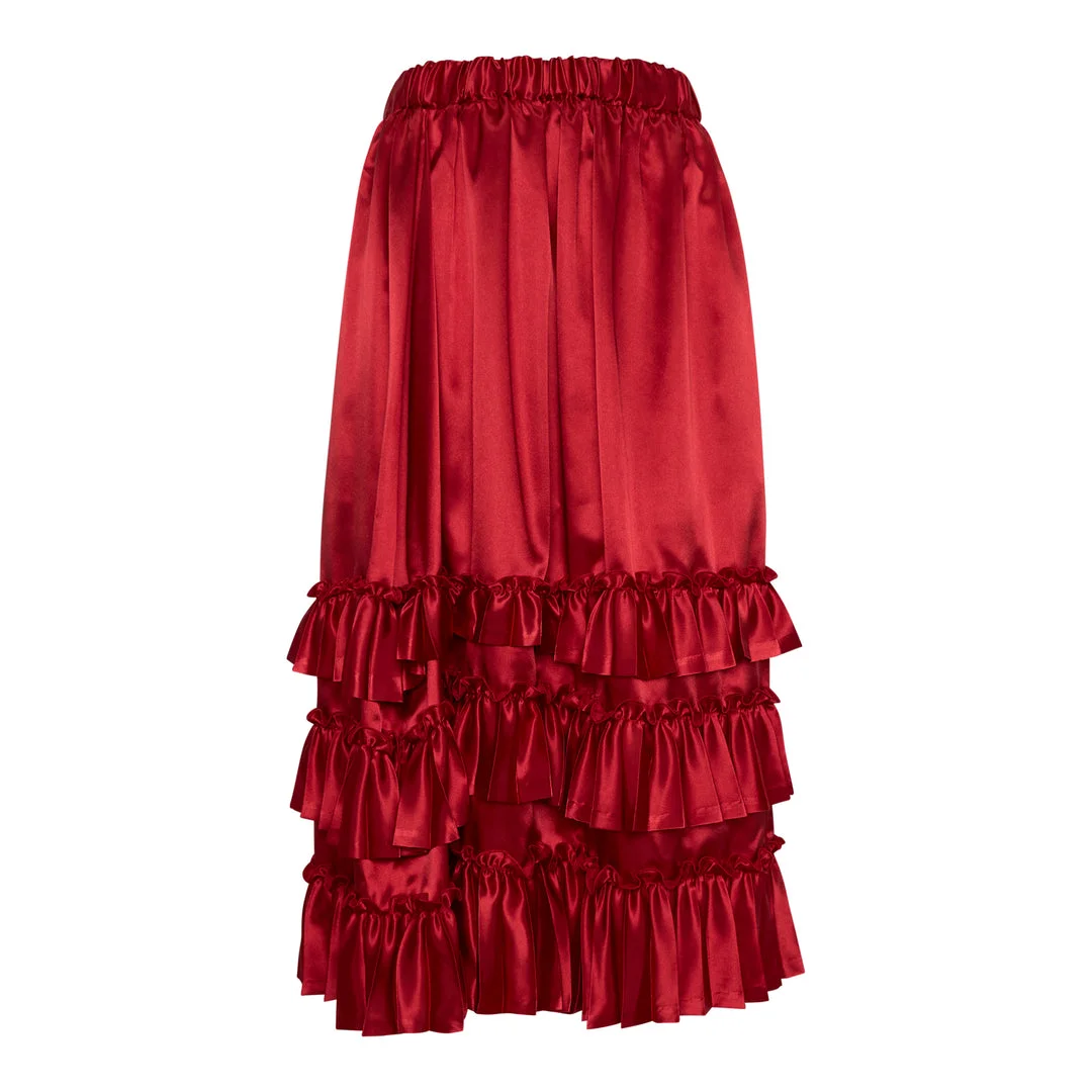 Elasticated Waistband Midi Skirt - 1