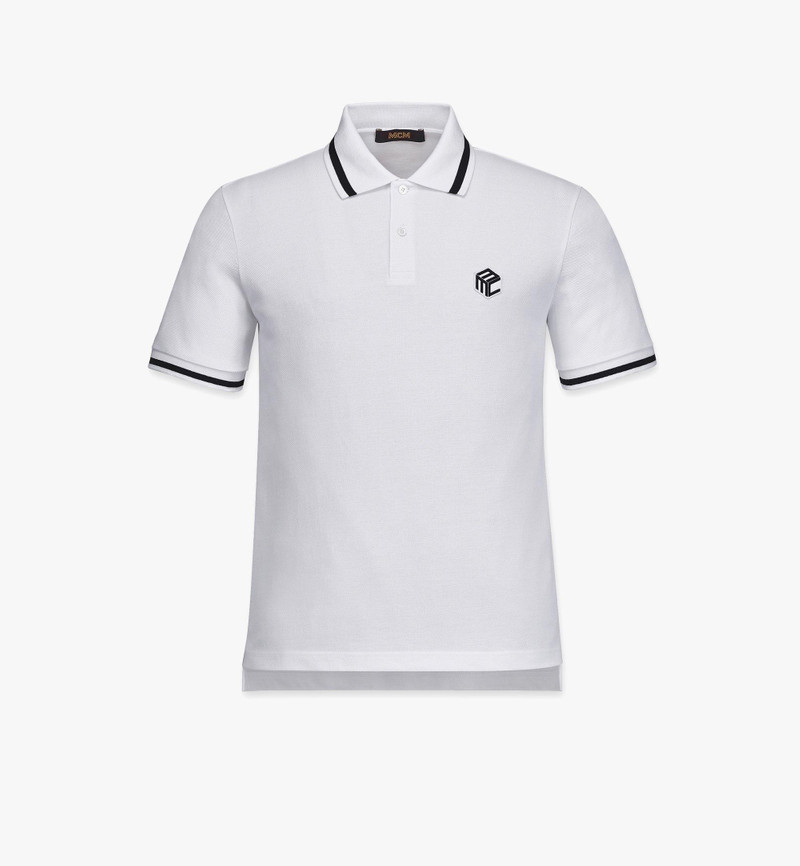 Men’s Cubic Monogram Polo Shirt in Organic Cotton 1