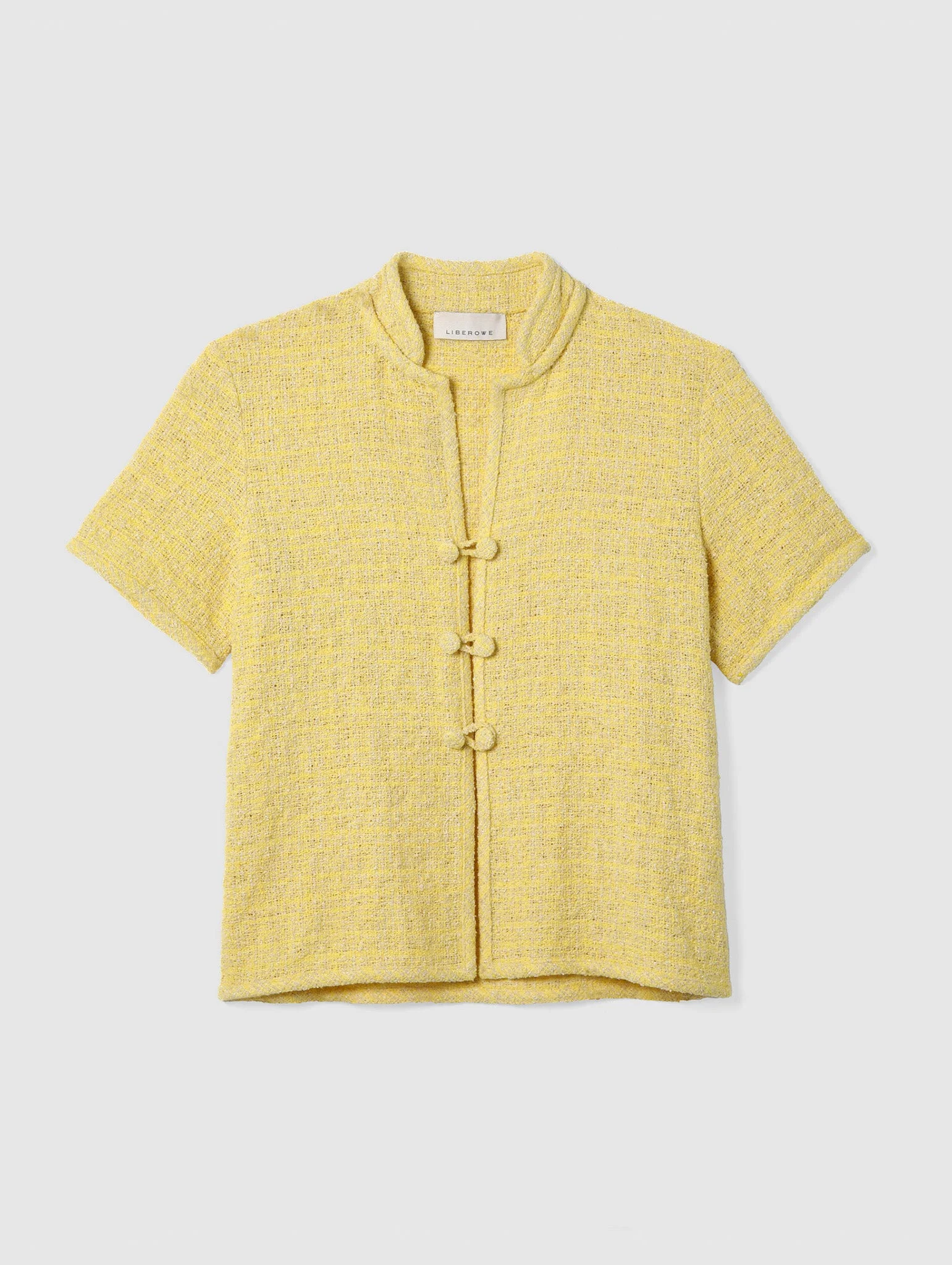 YELLOW TWEED HETTY SHIRT - 1
