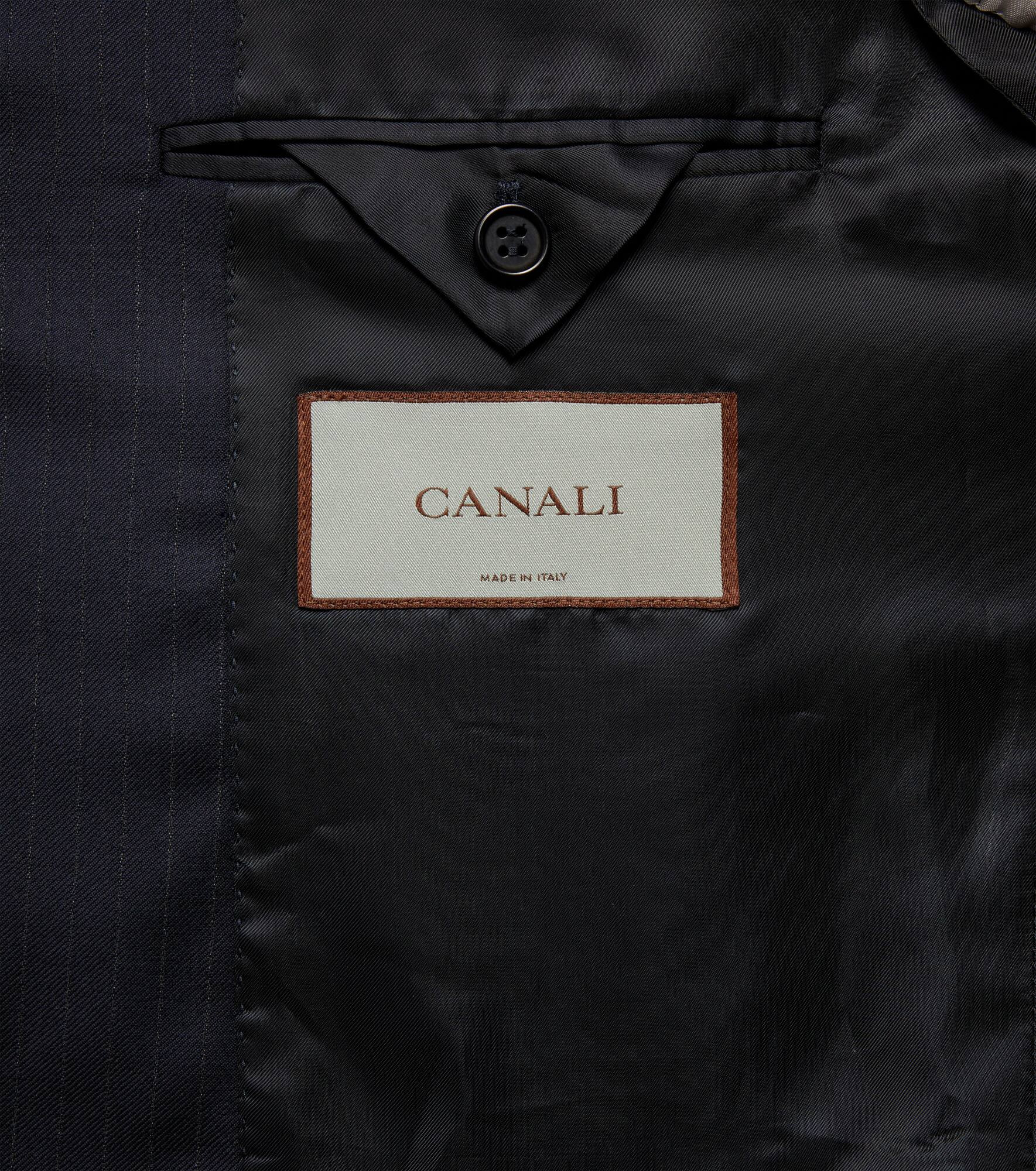 Pinstripe wool suit - 8