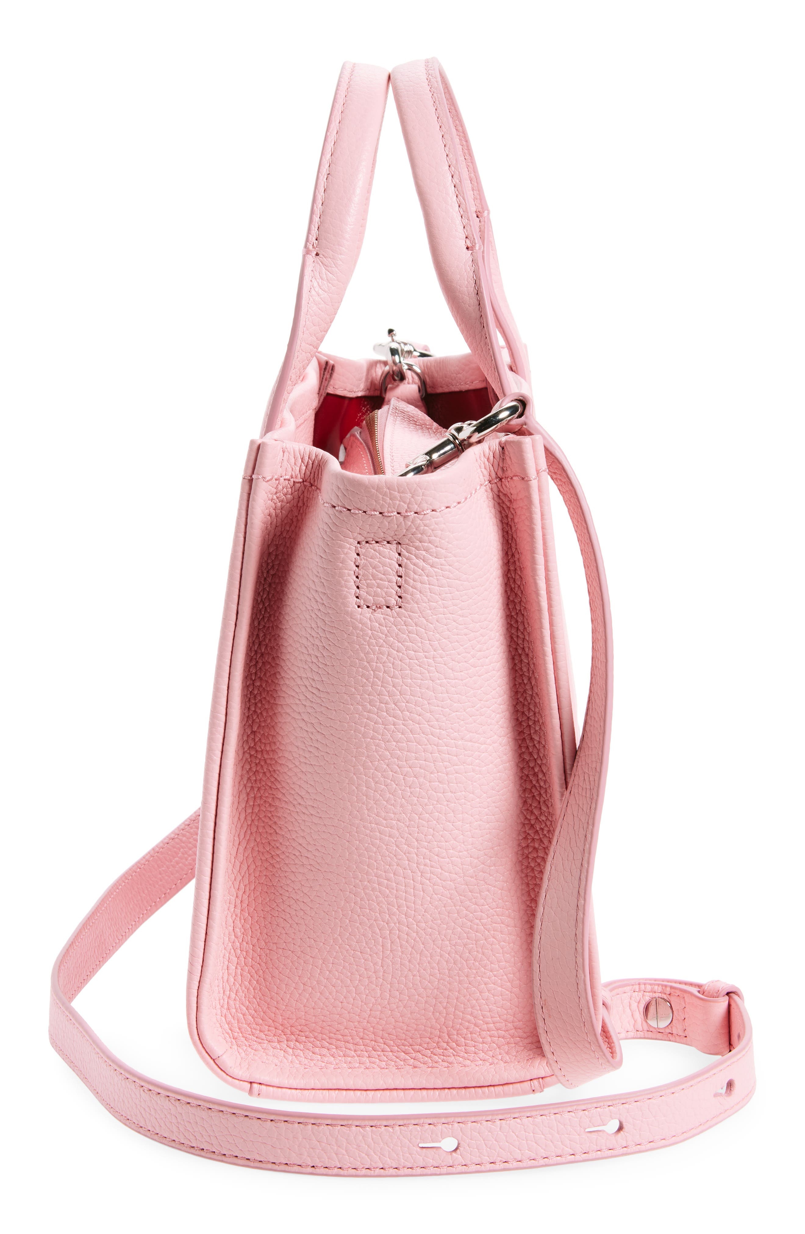 Marc Jacobs The Leather Small Tote Bag in Ribbon Pink at Nordstrom - 6