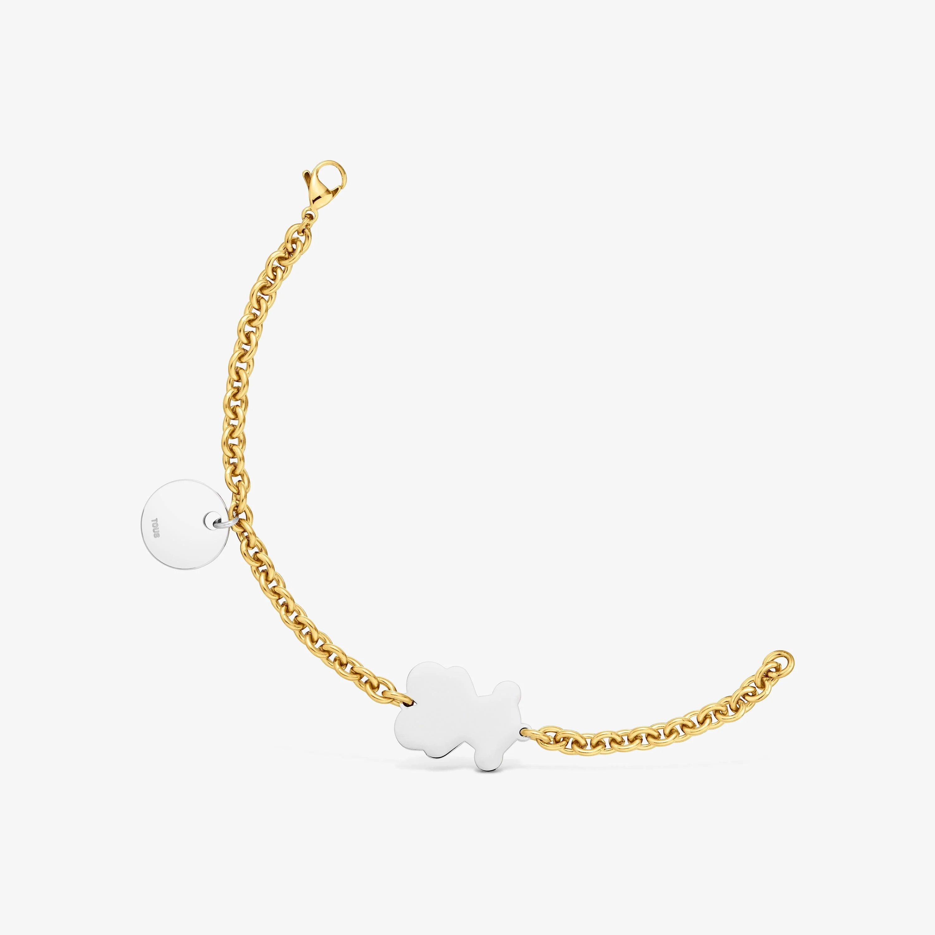 Two-tone steel Chain bracelet with bear charm TOUS Charming - 1