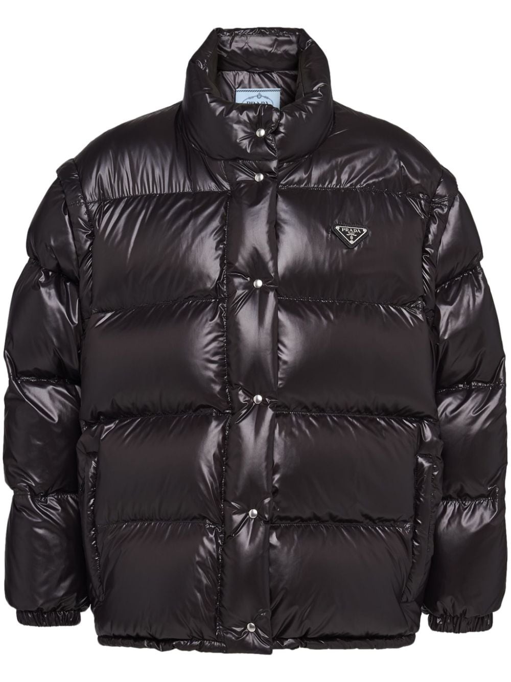 Re-Nylon convertible quilted jacket