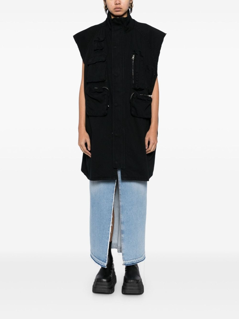 MM6 Maison Margiela Multi-pocket zip-up vest outlook