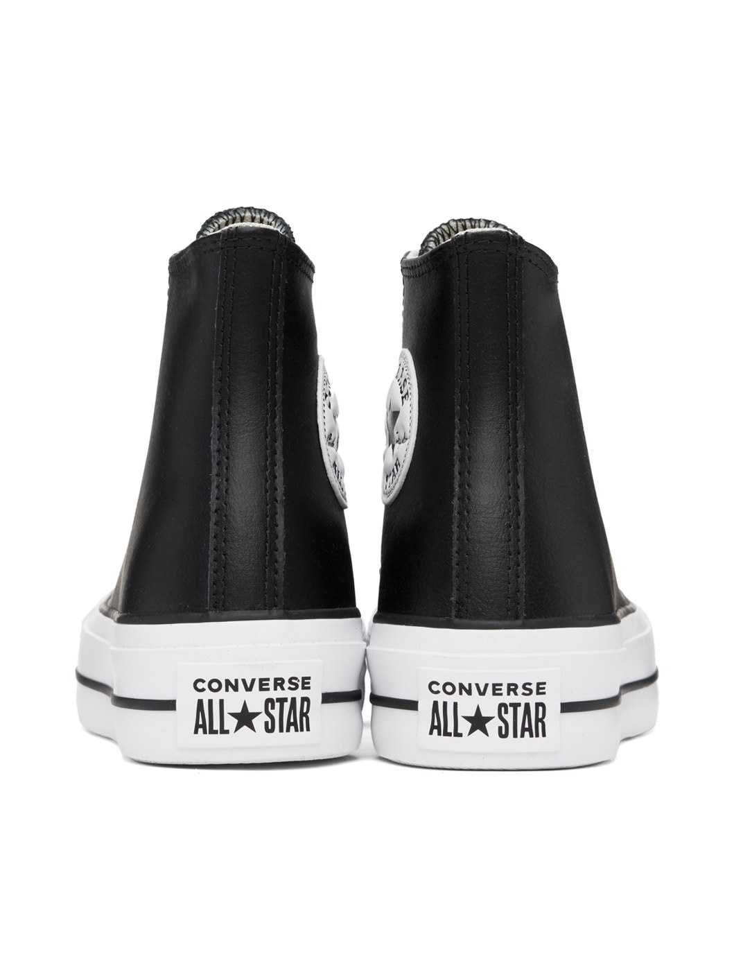 Black Chuck Taylor All Star Lift Leather Sneakers - 2