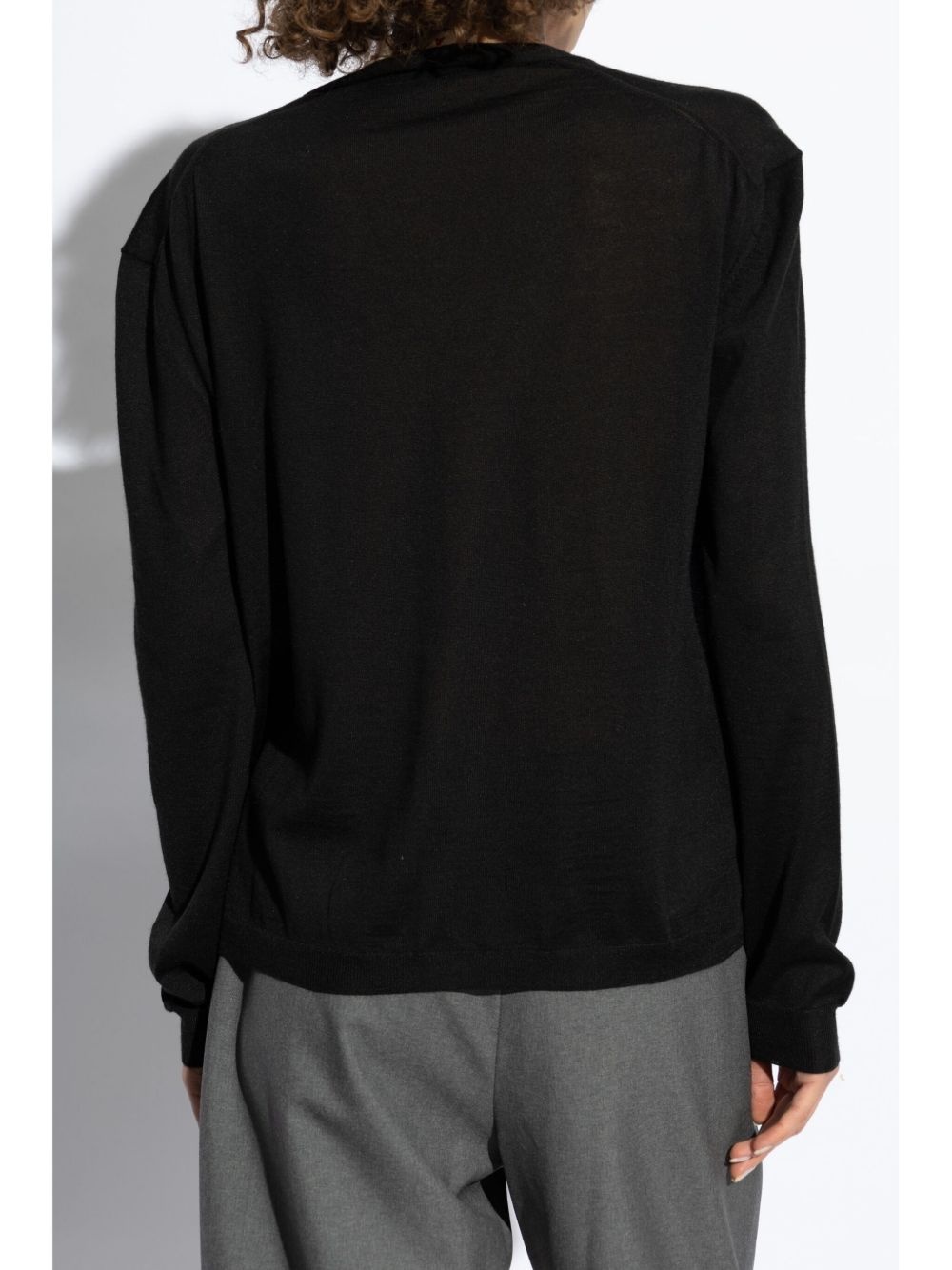 embroidered-logo cardigan - 4