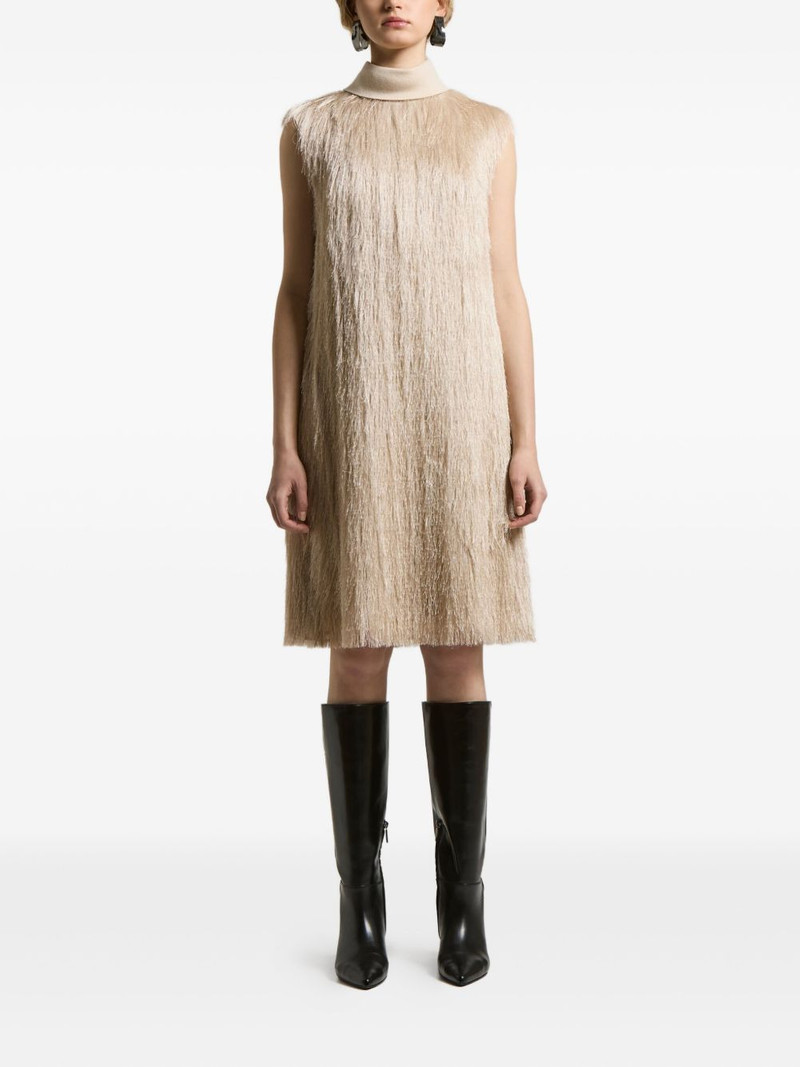 fringed high-neck dress 1