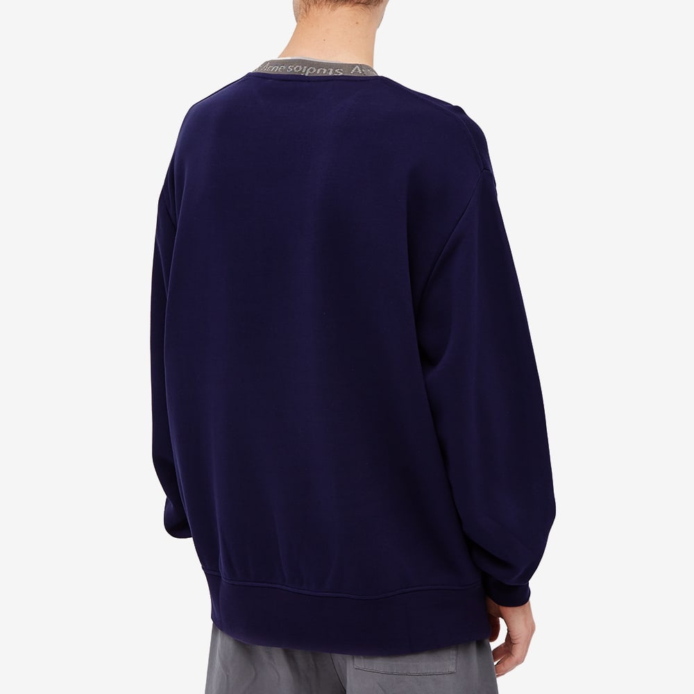 Acne Studios Fulton Reverse Logo Rib Crew Sweat - 5