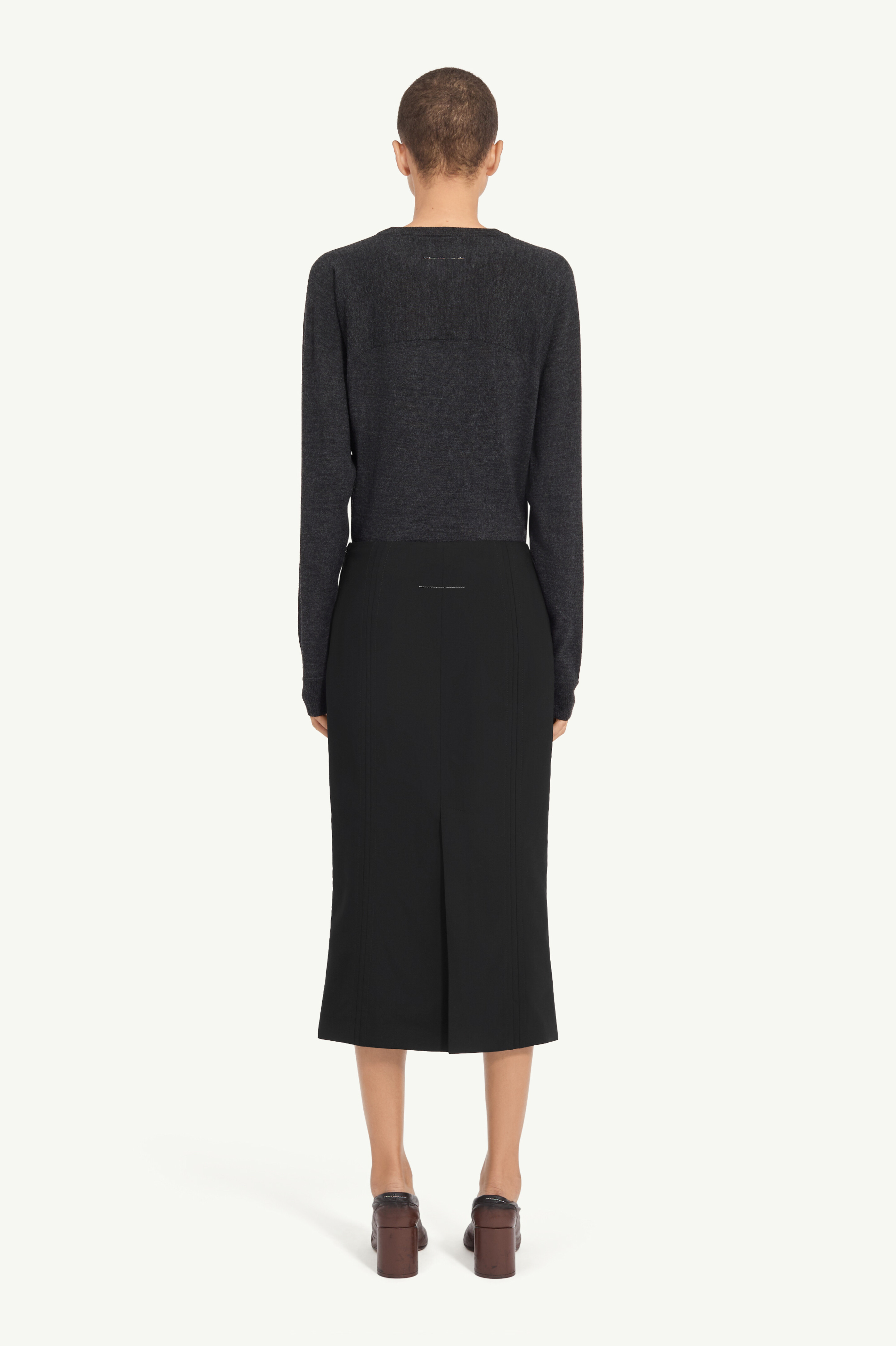 Wool midi skirt - 4
