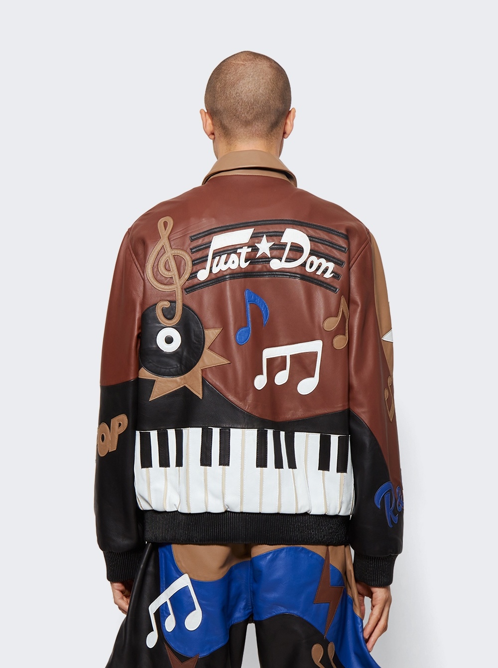 Music Lightweight Leather Jacket Brown - 5