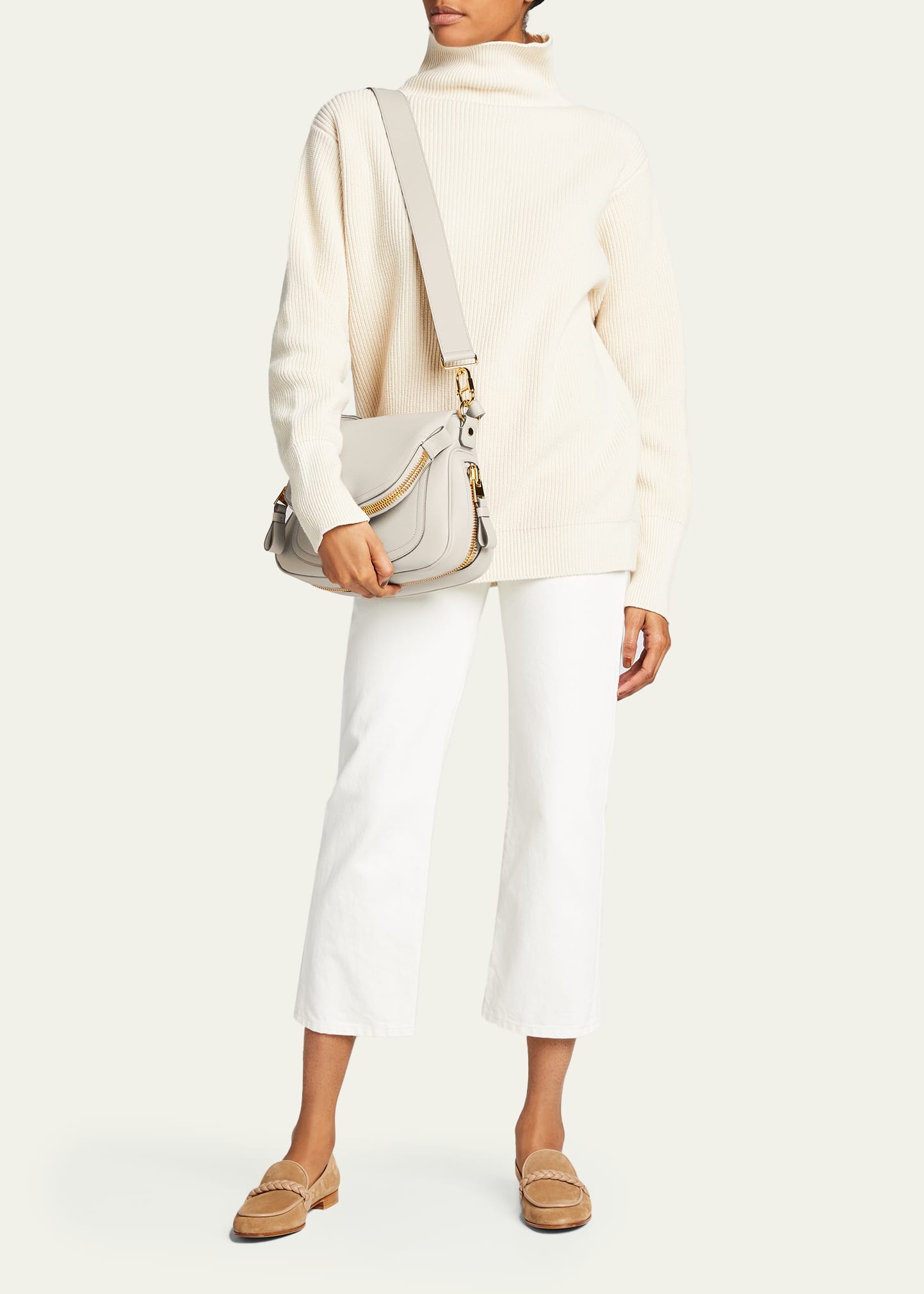 Jennifer Medium Grained Leather Shoulder Bag - 6