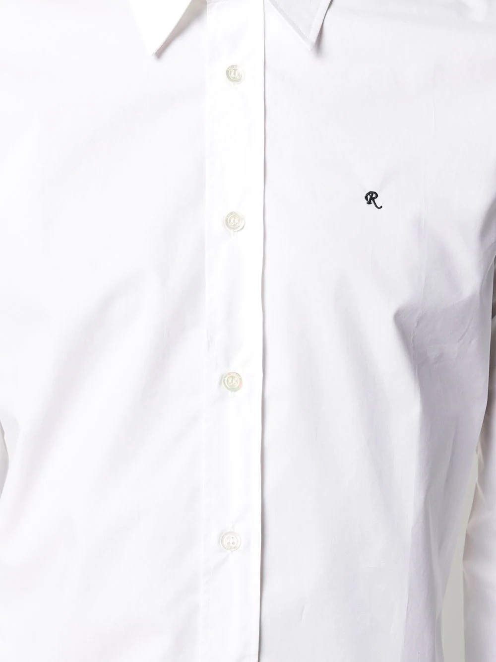 embroidered logo buttoned shirt - 5