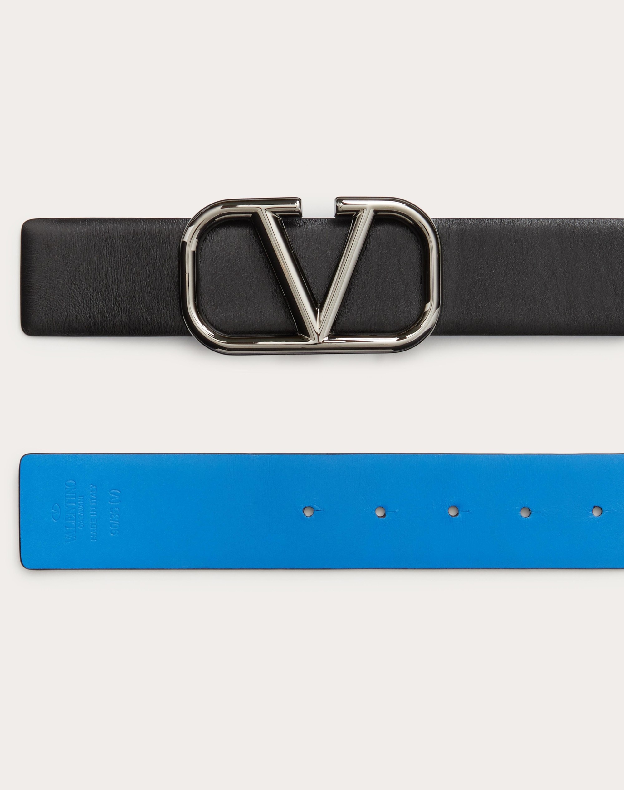 VLOGO SIGNATURE REVERSIBLE CALFSKIN BELT 40 MM - 3