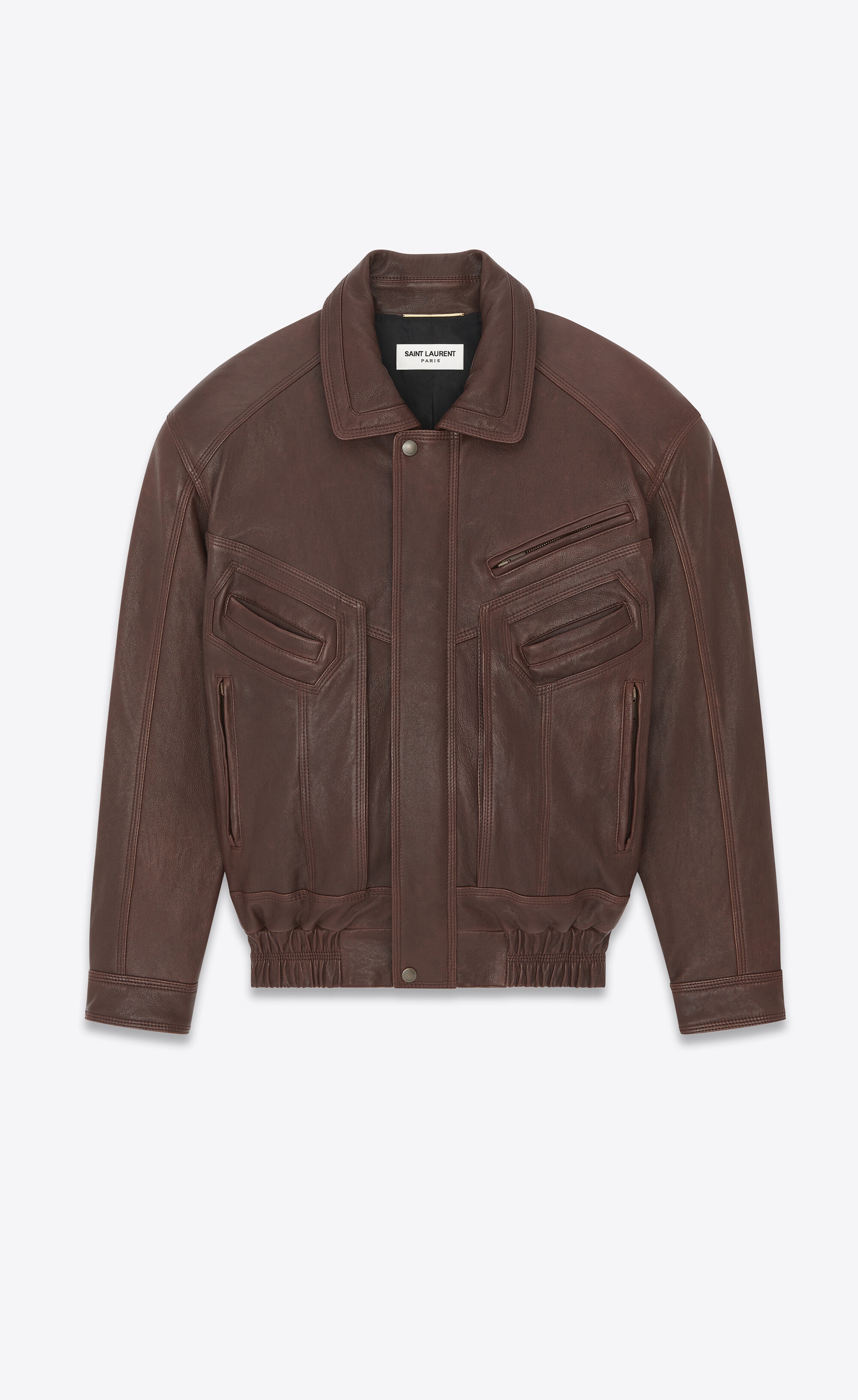 SAINT LAURENT jacket in wrinkled lambskin | REVERSIBLE