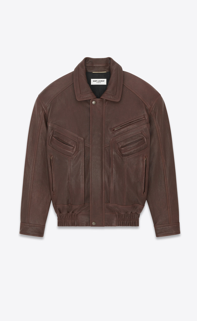 Saint Laurent ジャケット 4238 SAINT LAURENT jacket in wrinkled lambskin - 738886YCNW22820