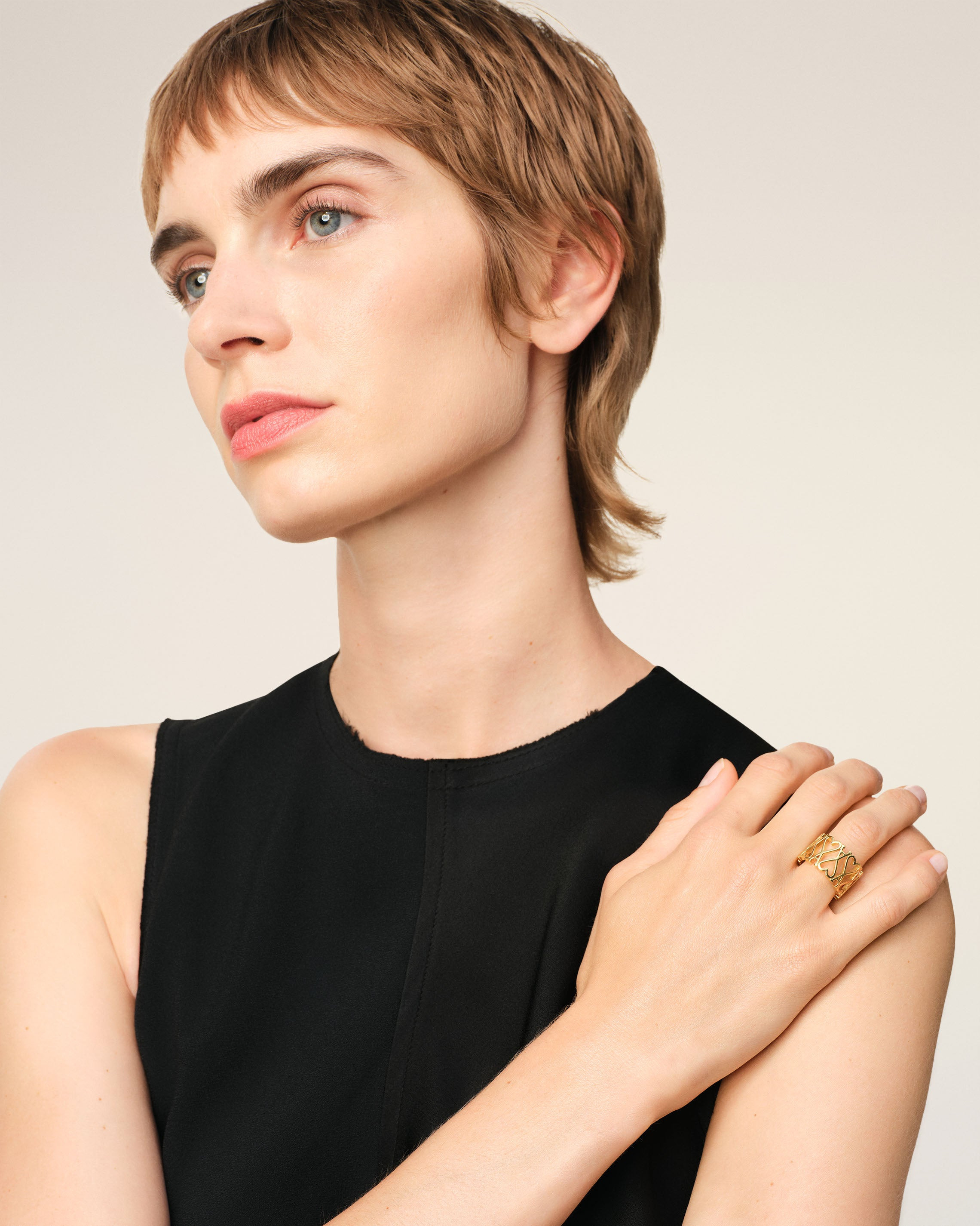 GOLD BRASS AMI DE COEUR RING - 2