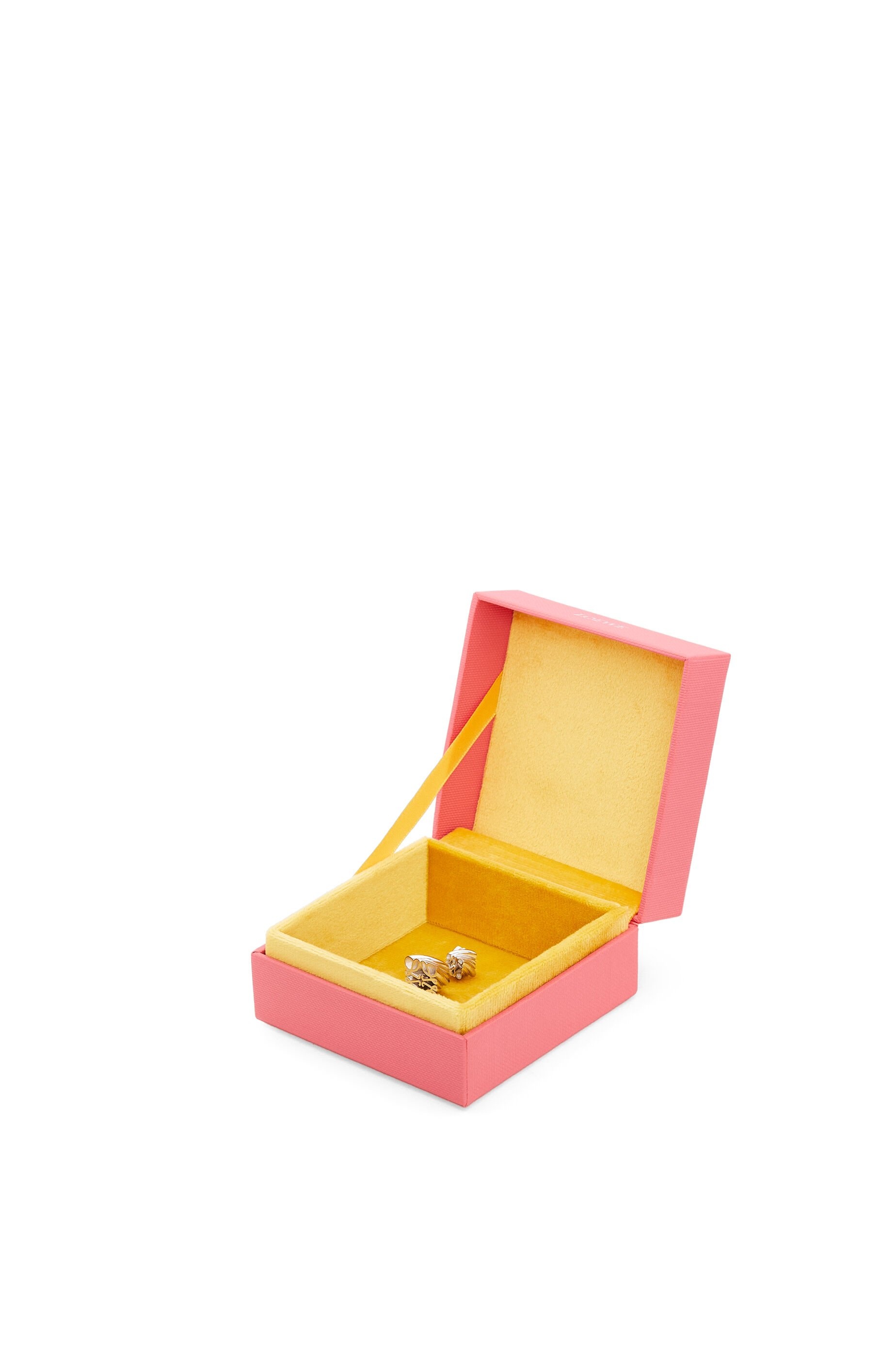 Twisted Anagram stud earring in sterling silver - 4