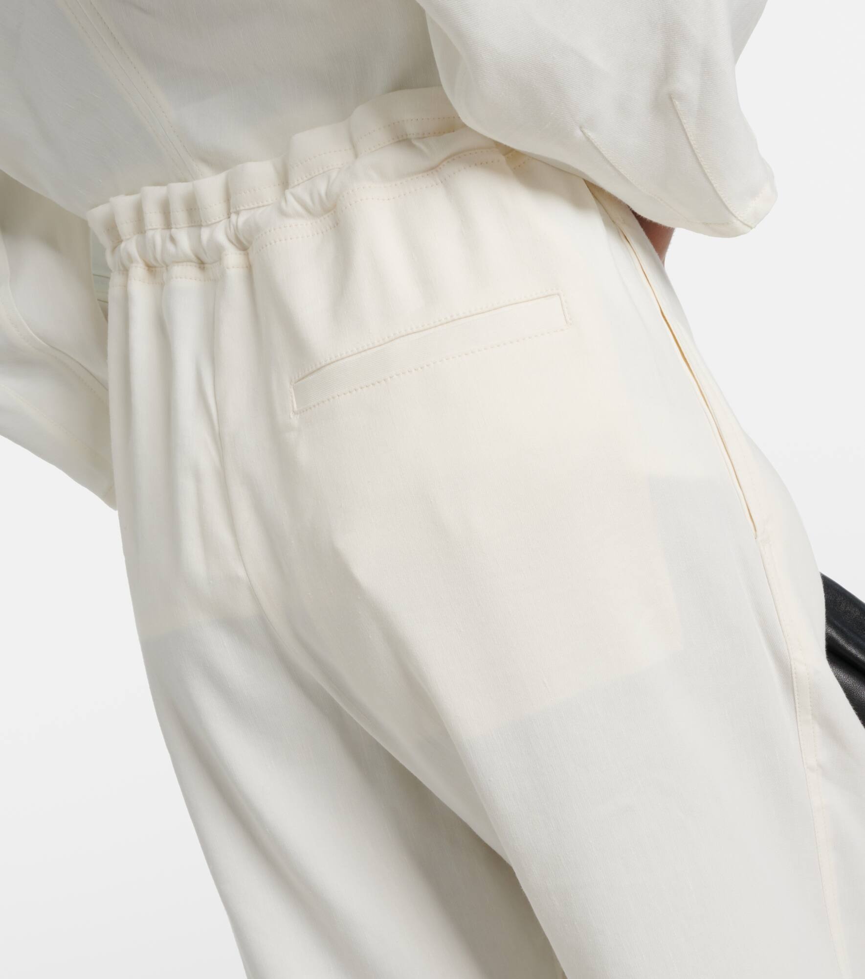 Linen-blend wide-leg pants - 6