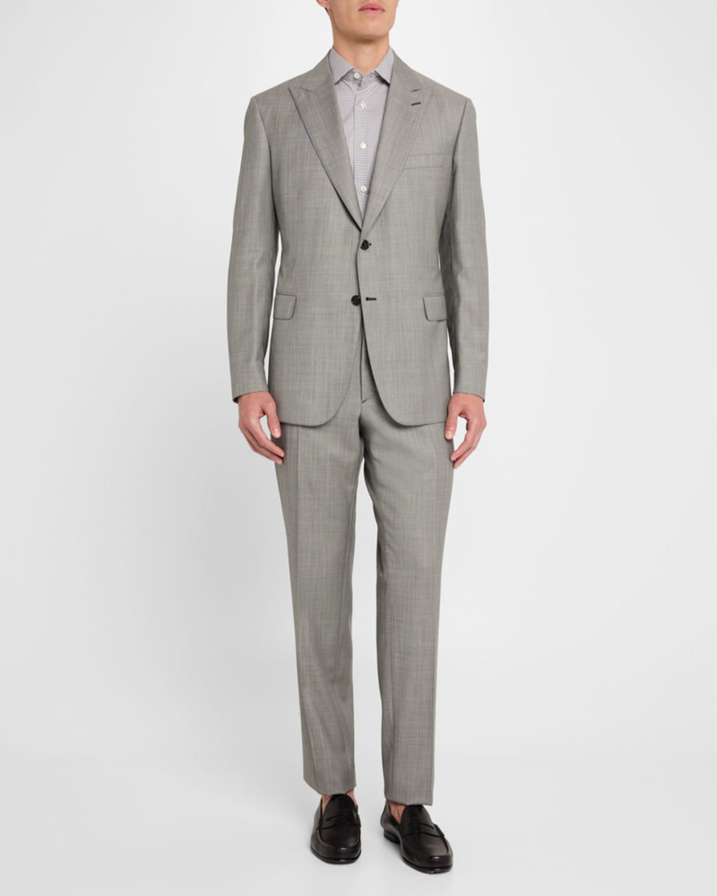 Brioni Men's Wool Sharkskin Suit outlook