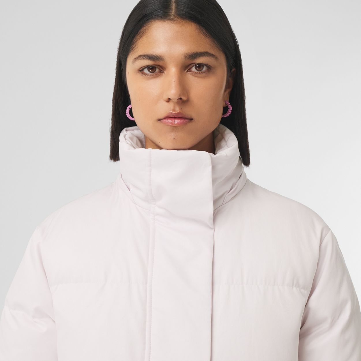 Detachable Hood Cotton Gabardine Puffer Jacket - 2