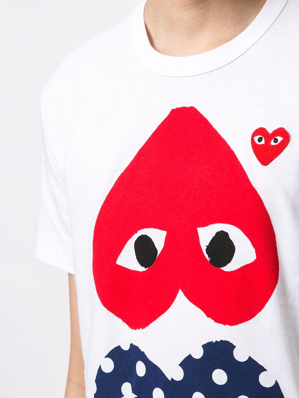 heart print crew neck T-shirt - 5