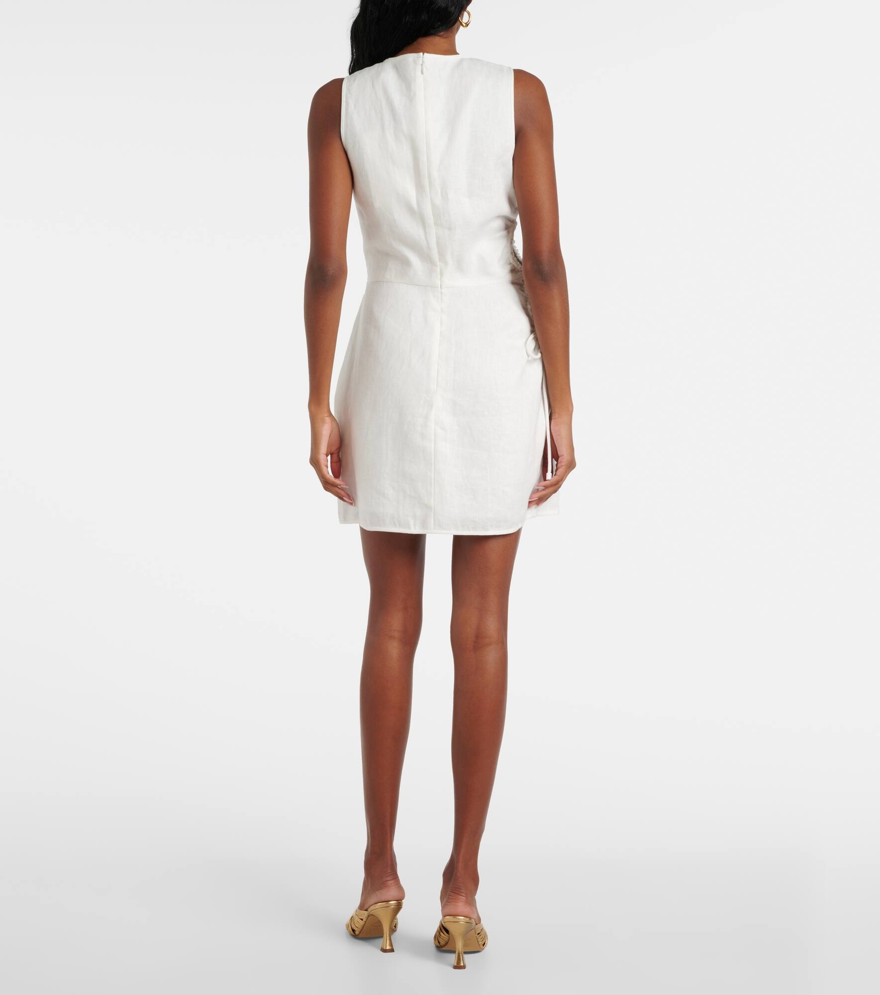 D'Orsay linen minidress - 3