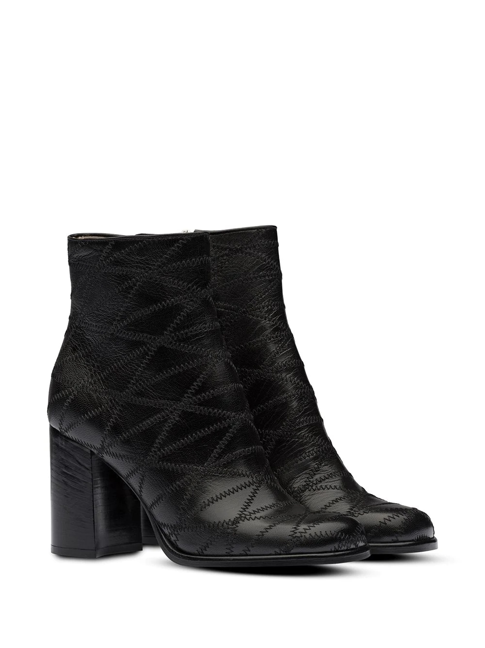 whipstitch-detail ankle boots - 2