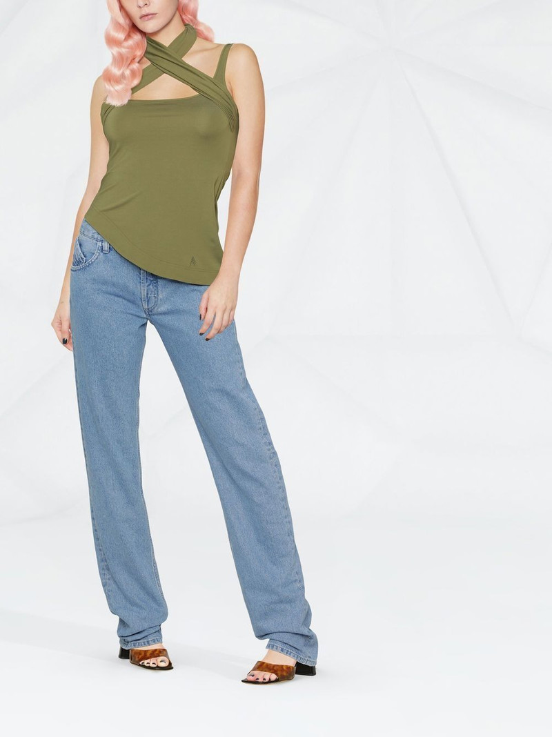 THE ATTICO asymmetric sleeveless T-shirt outlook