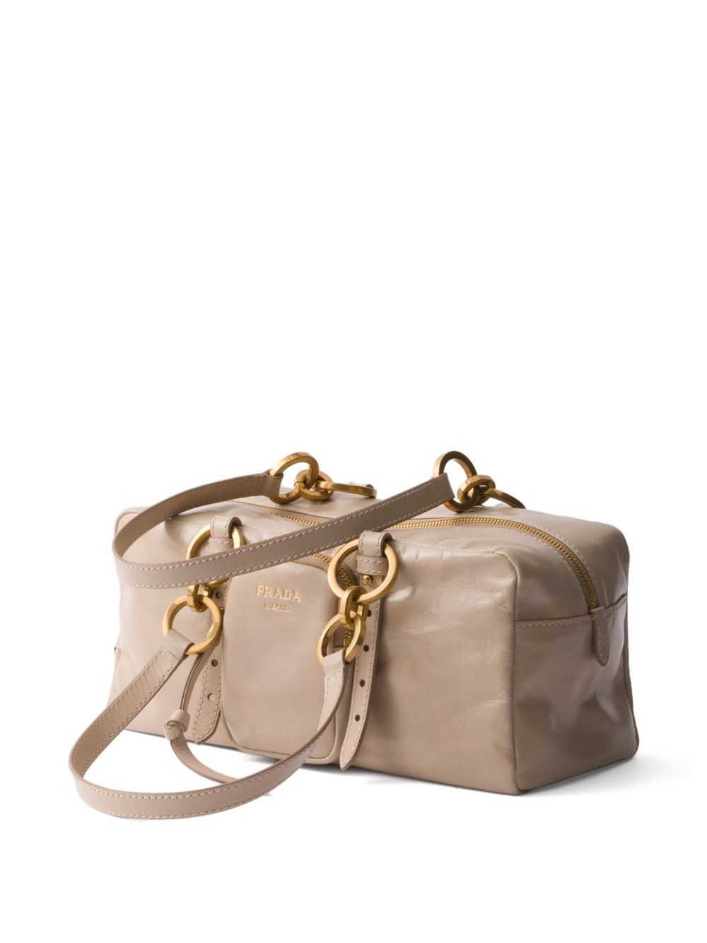 Dangle leather tote bag - 3