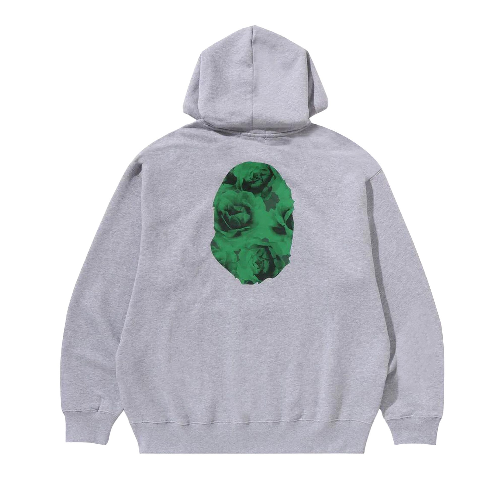 BAPE Floral Solid Camo Ape Head Relaxed Fit Pullover Hoodie 'Grey' - 2