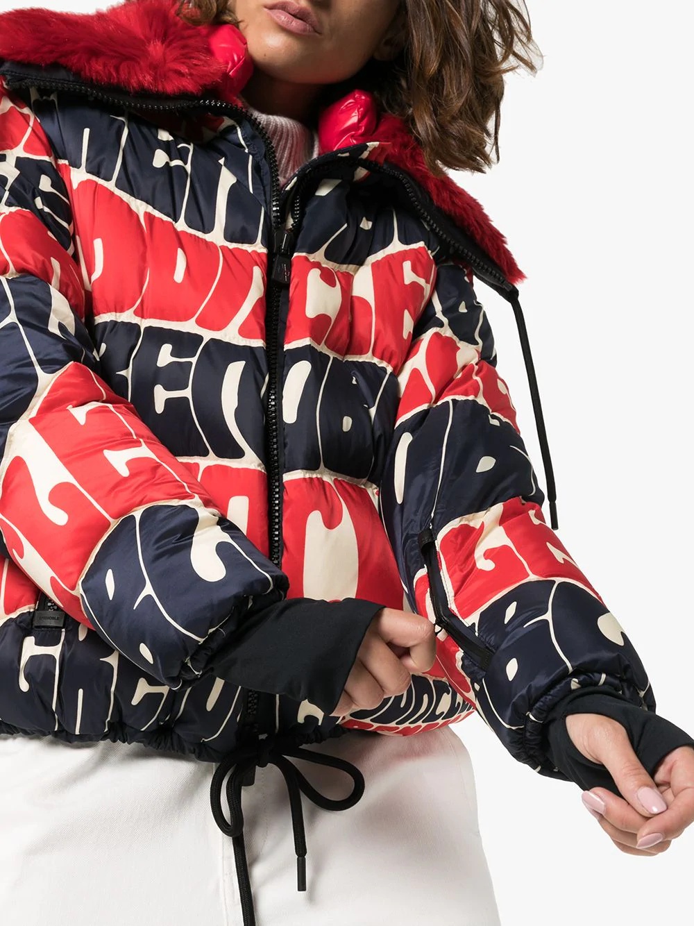 logo print puffer jacket - 5