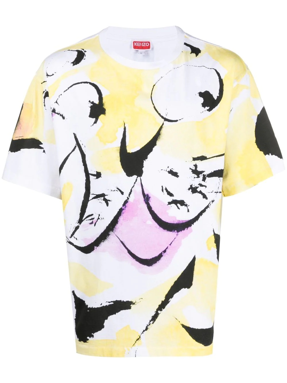 abstract-print short-sleeve T-shirt - 1