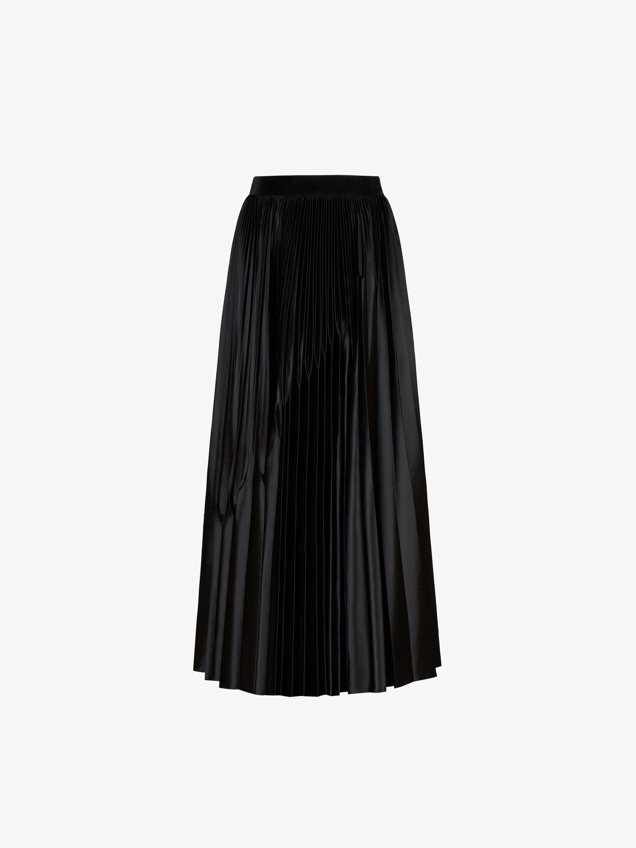 Pleated skirt in satin - 1