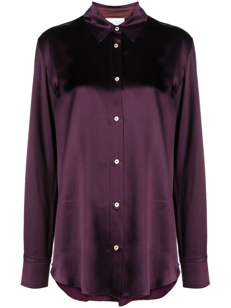 satin-finish long-sleeve shirt 1