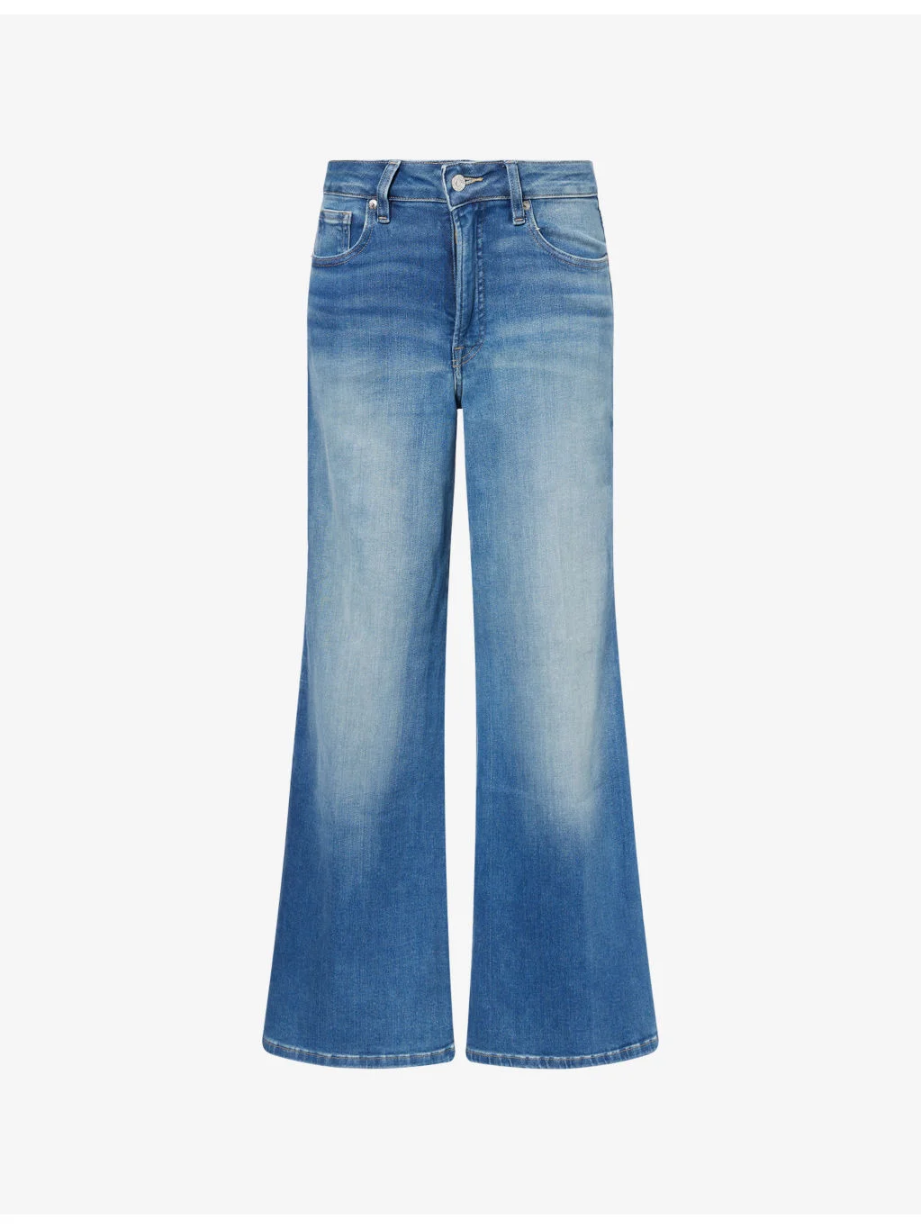 Soft Tech Good Waist Palazzo Denim Ankle Jeans - 1