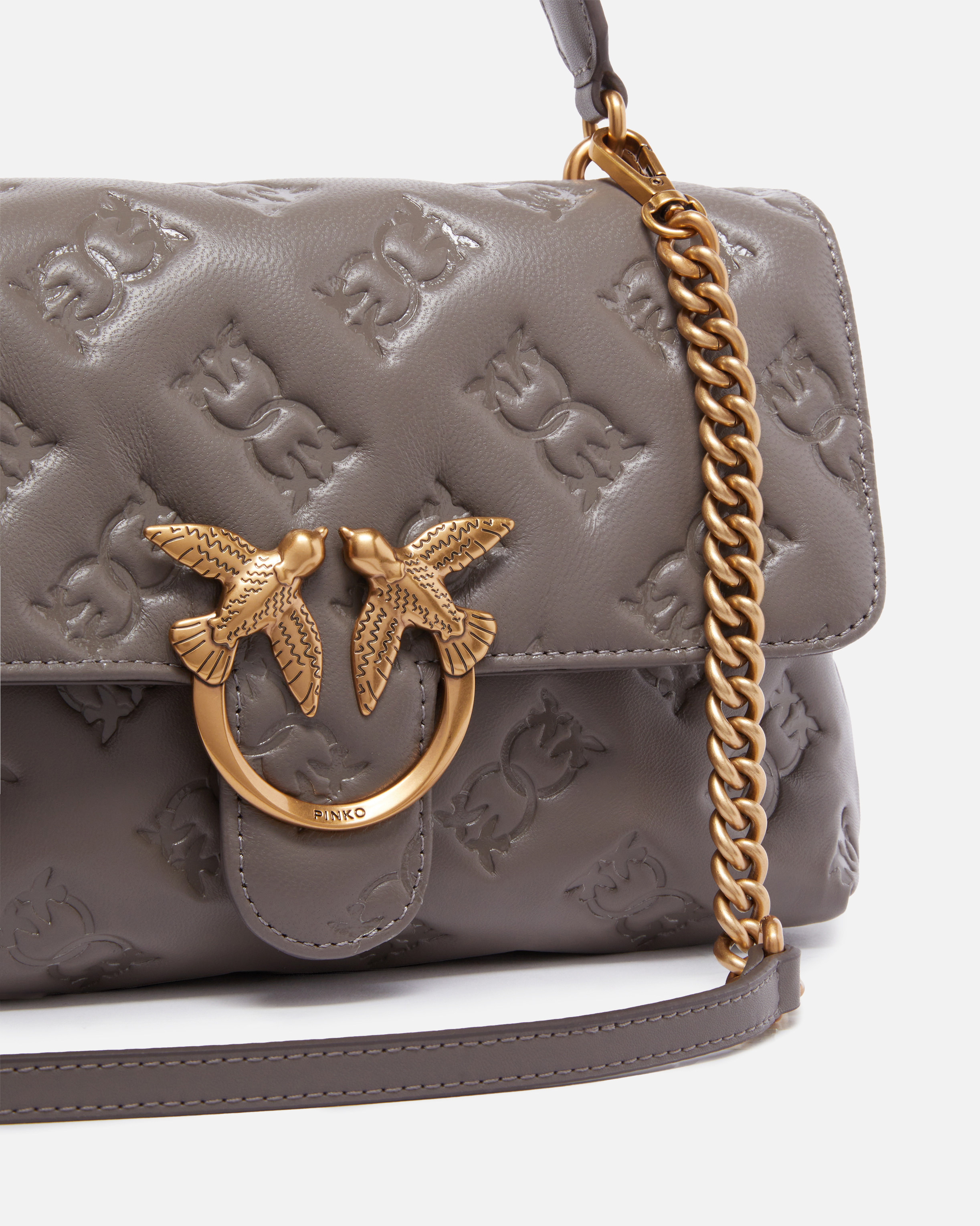 MEDIUM LOVE BAG PUFF CROSSBODY BAG IN BRANDED NAPPA LEATHER - 3