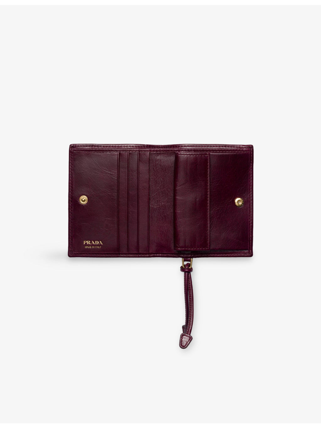 Triangle-Plaque Small Leather Wallet - 4