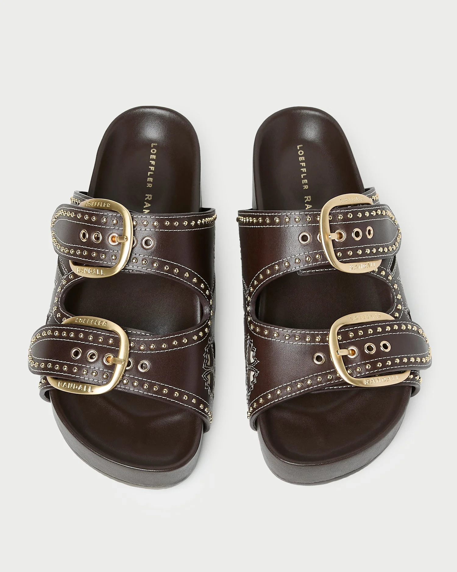 Nell Brown/Butter Two-Band Sandal - 1