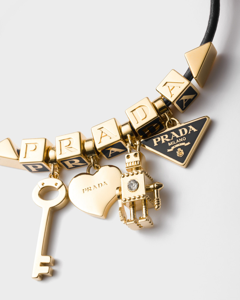 Prada Nappa leather and metal bracelet outlook