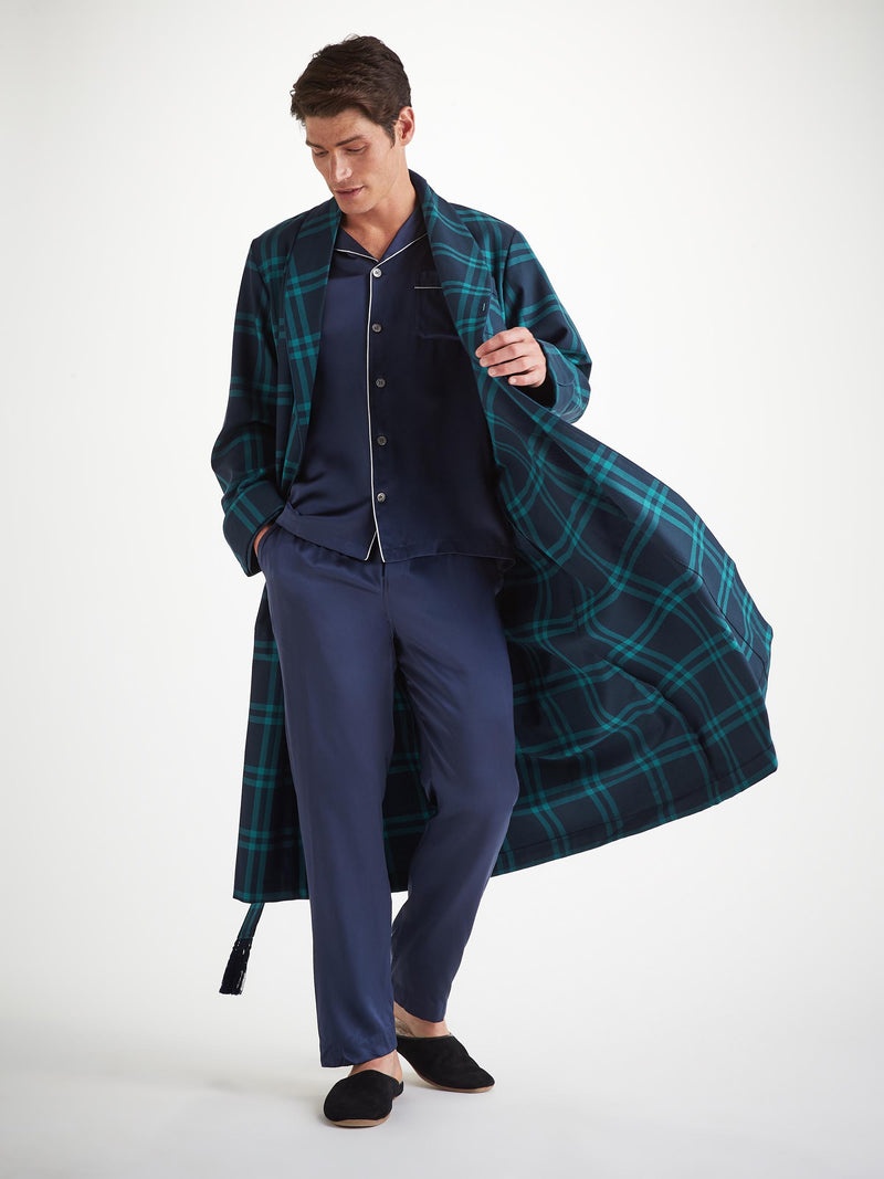 Men's Robe York 46 Wool Navy - 2