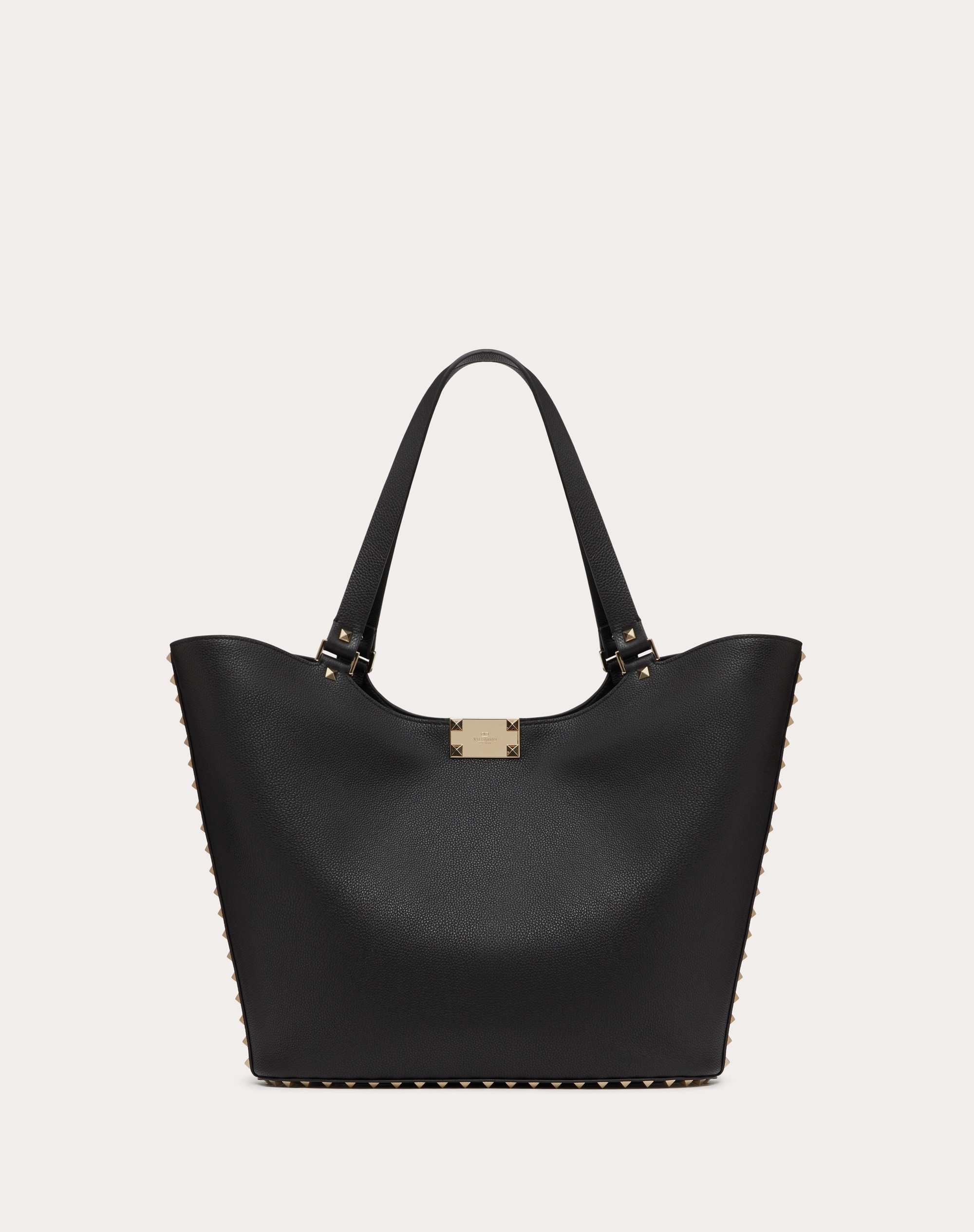VALENTINO GARAVANI ROCKSTUD SHOPPING BAG IN GRAINY CALFSKIN - 4