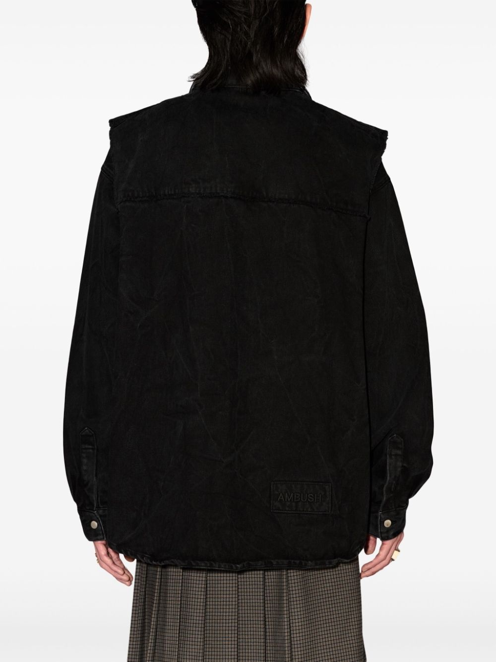 layered denim jacket - 4