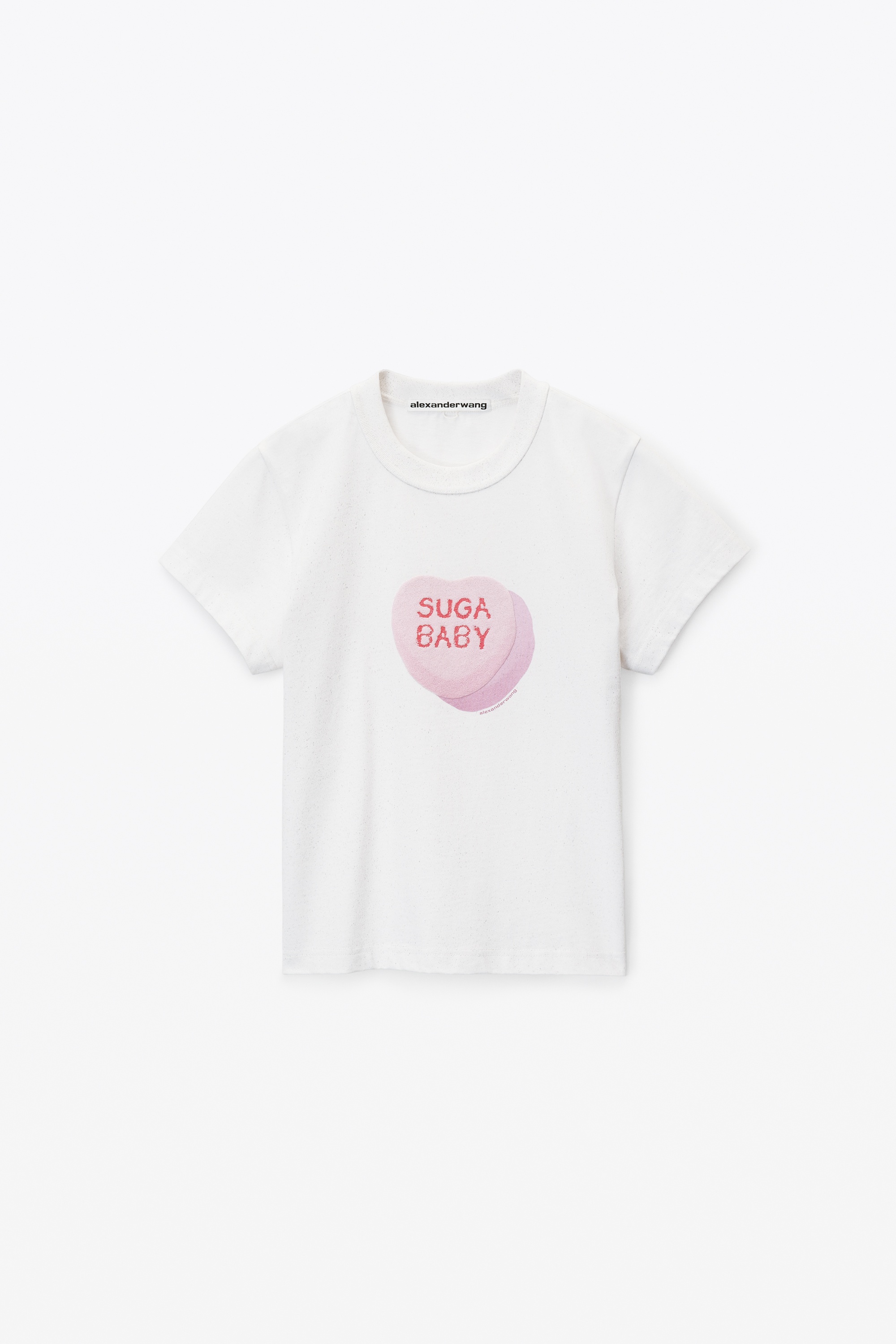 Alexander Wang ☆ホワイト Sugar Baby リンガーTシャツ Alexander Wang Sugar Baby Shrunken Ringer Graphic T-Shirt