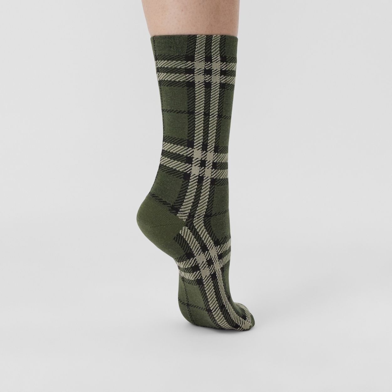 Check Intarsia Technical Cotton Socks - 3