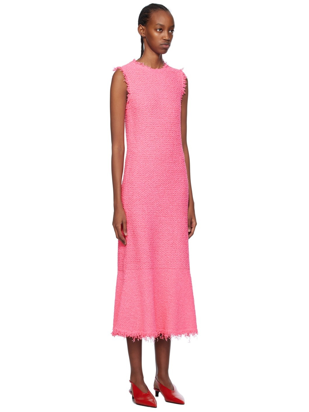 Pink Sleeveless Midi Dress - 2