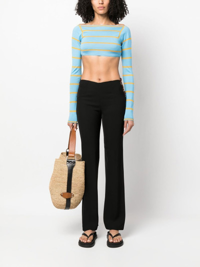 PUCCI stripe-jacquard wool cropped top outlook