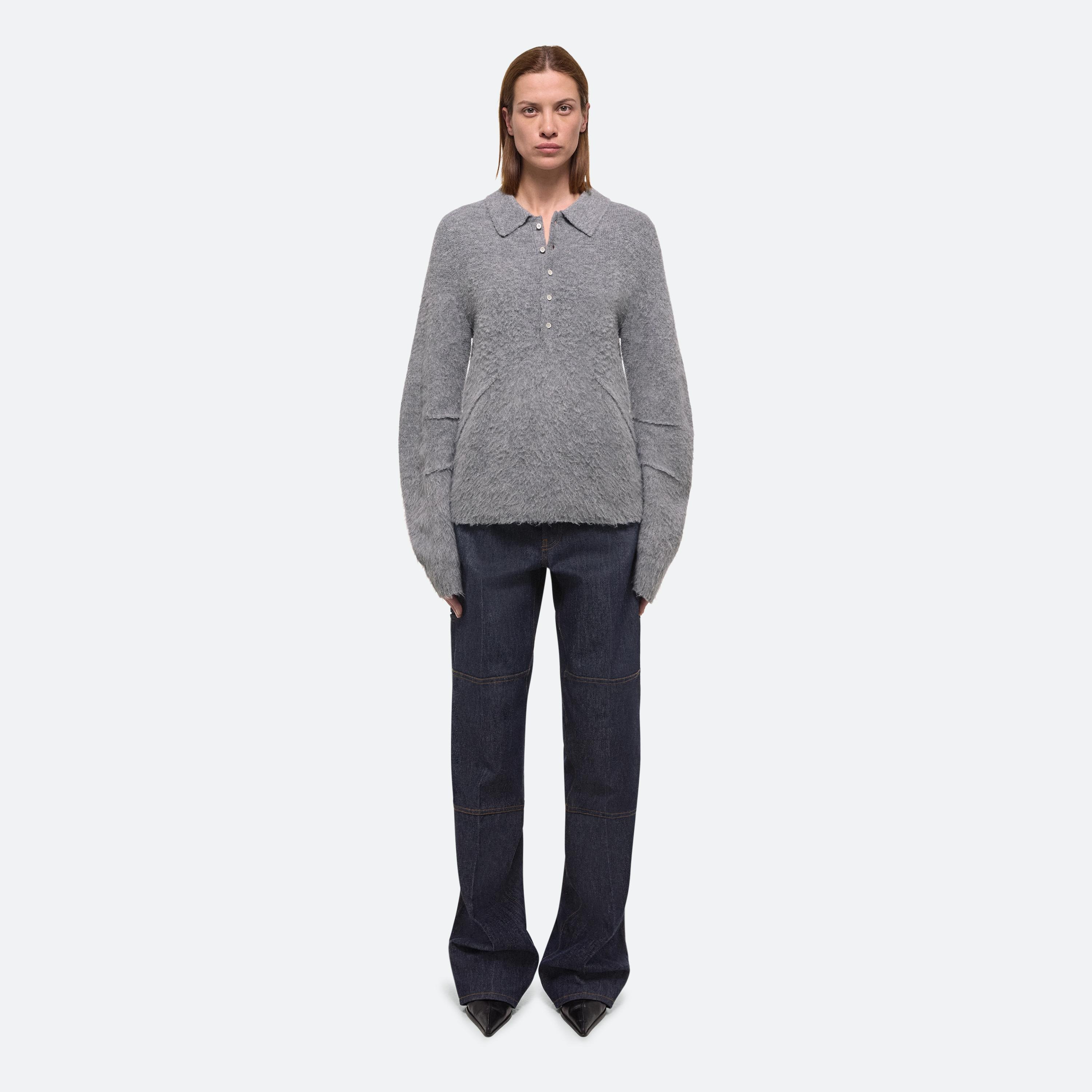 APEX BRUSHED POLO SWEATER - 5