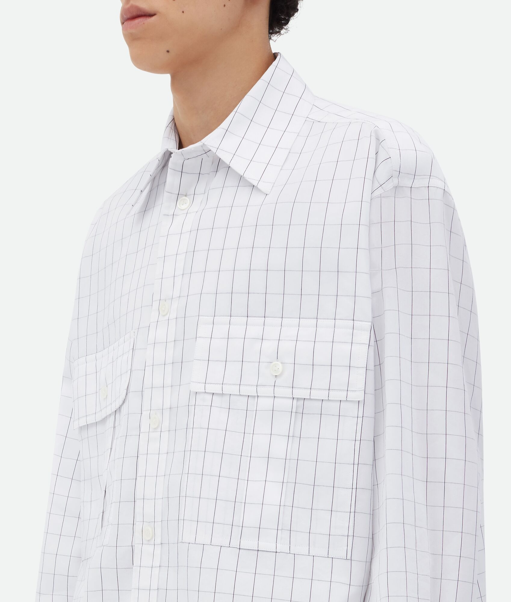 Crisp Cotton Silk Double Layer Shirt - 5